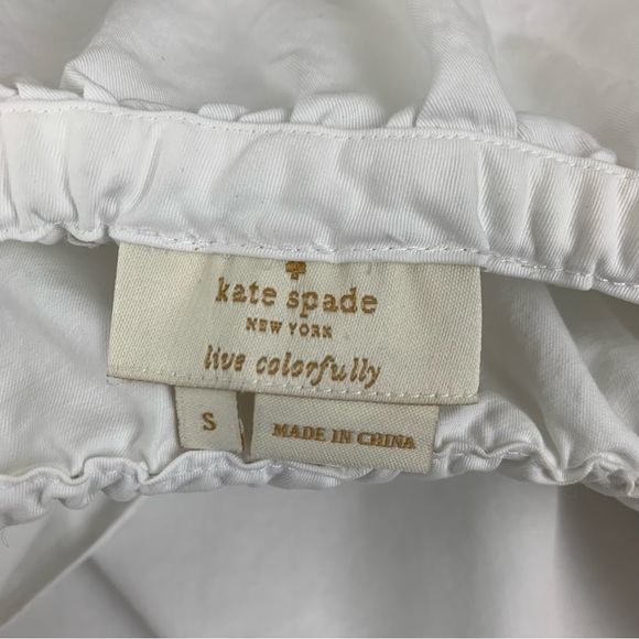 Kate Spade 100% Cotton Broome Street One Shoulder Top Size S - Picture 8 of 9